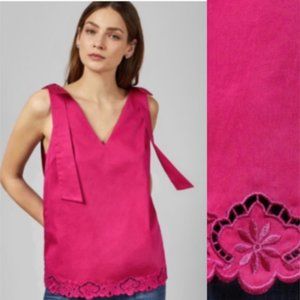 Ted Baker Daynaa Hot Pink Bow Shoulder Top